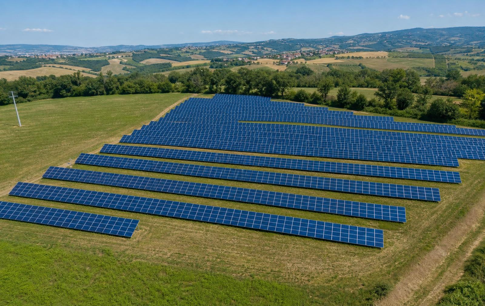 Grande impianto fotovoltaico industriale
